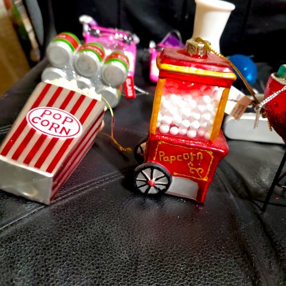 Blown glass popcorn machine ornament old world NWOT - Picture 2 of 9